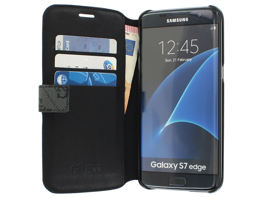 Guess Monogram Folio - Samsung Galaxy S7 Edge hoesje
