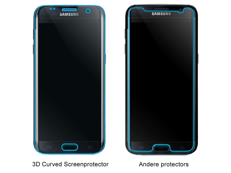 Samsung Galaxy S7 Edge Curved Screenprotector Glas Rose