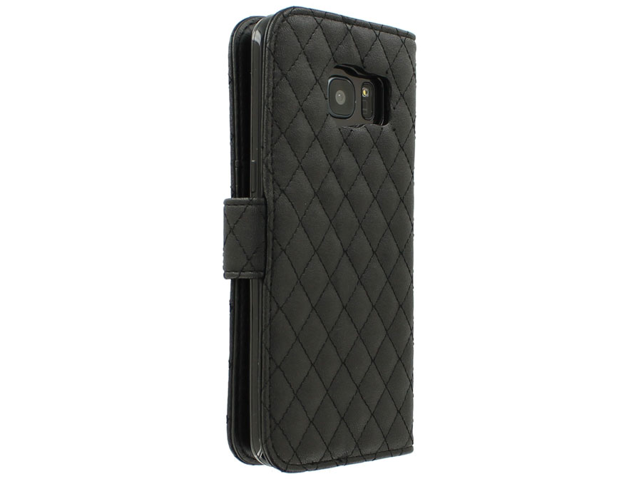 Diamond Stitch Bookcase - Samsung Galaxy S7 Edge hoesje