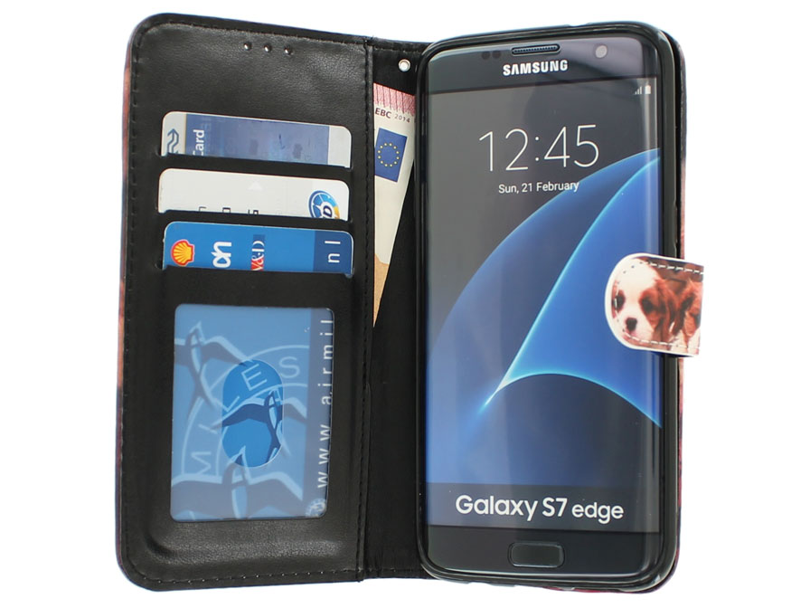 Puppy Dog Bookcase - Samsung Galaxy S7 Edge hoesje
