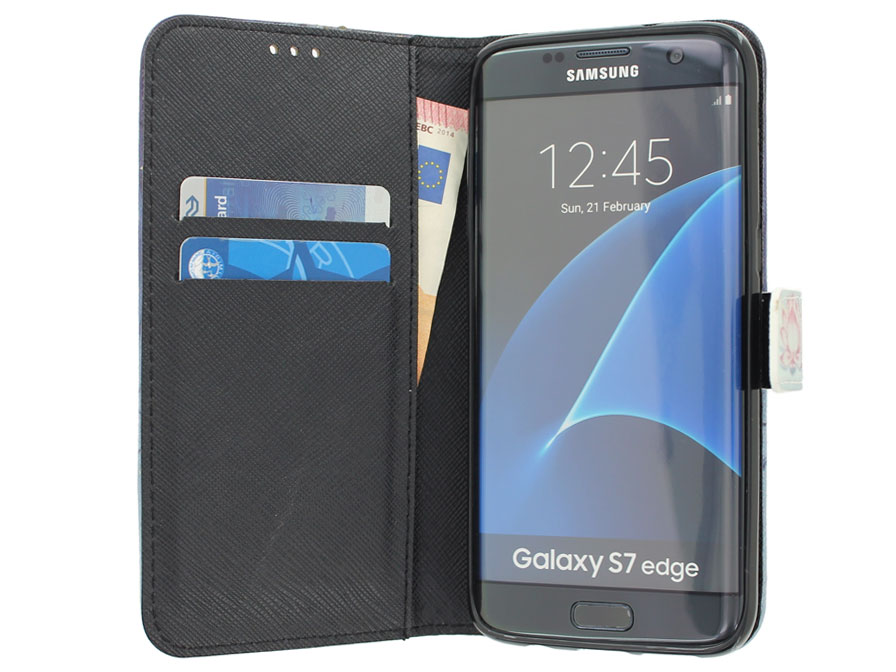 Boeddha Lily Book Case - Samsung Galaxy S7 Edge hoesje