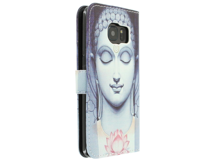 Boeddha Lily Book Case - Samsung Galaxy S7 Edge hoesje