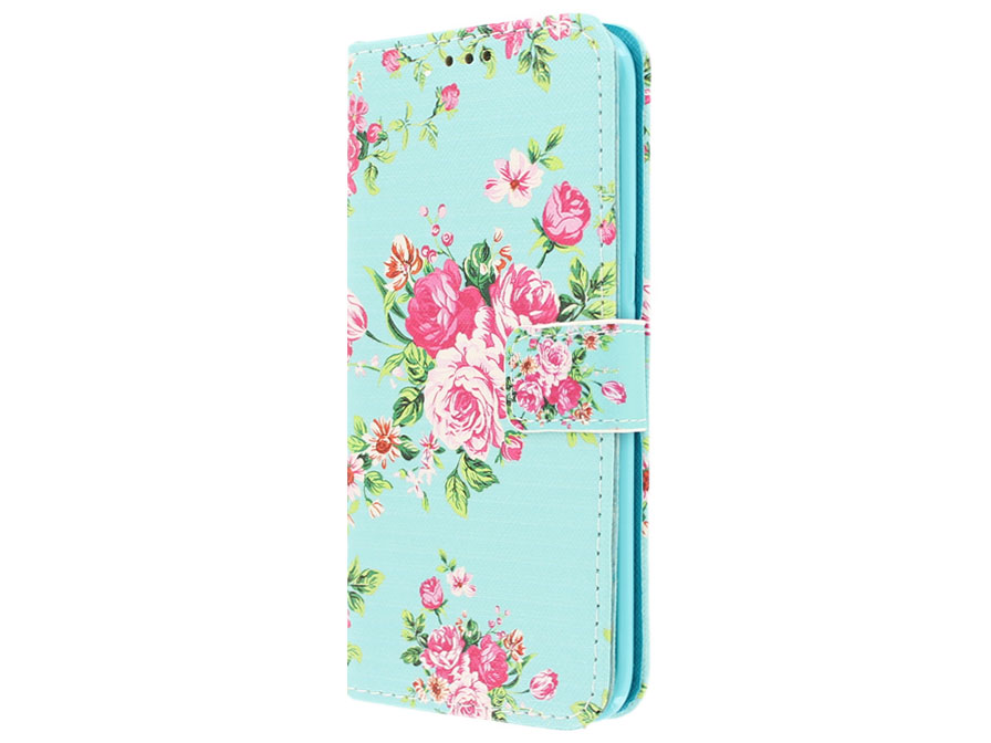 Flower Book Case - Samsung Galaxy S7 Edge hoesje
