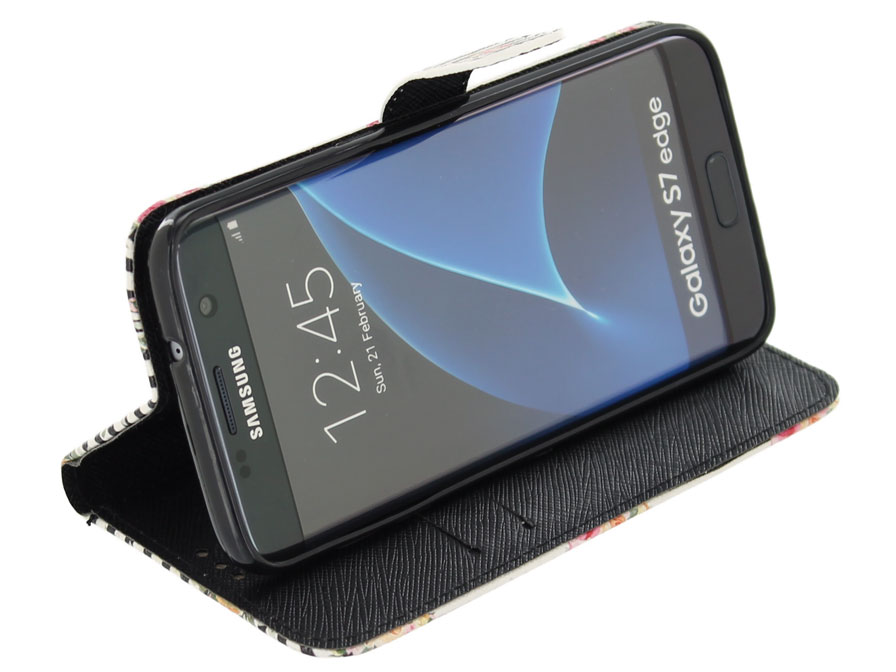 Striped Flower Case - Samsung Galaxy S7 Edge hoesje