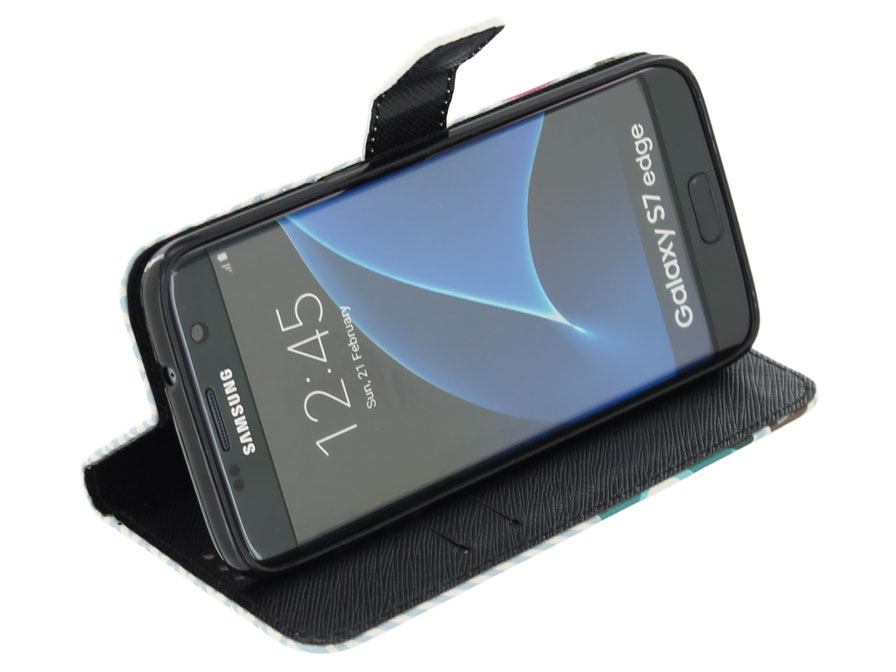 Uiltjes Book Case - Samsung Galaxy S7 Edge hoesje