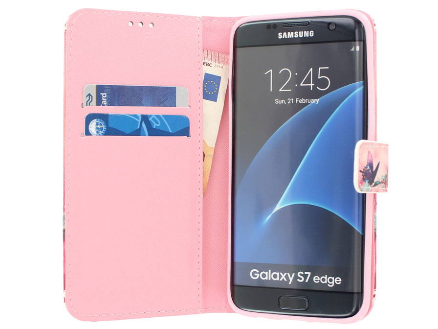 Butterfly Book Case - Samsung Galaxy S7 Edge hoesje