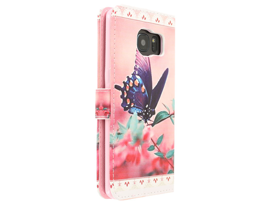 Butterfly Book Case - Samsung Galaxy S7 Edge hoesje