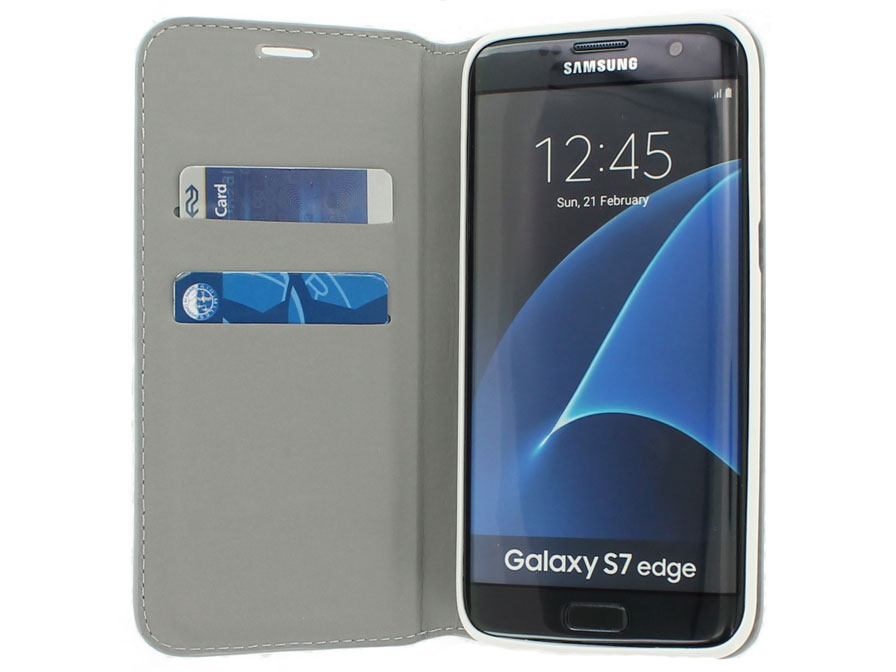 Glitter Bookcase - Samsung Galaxy S7 Edge hoesje