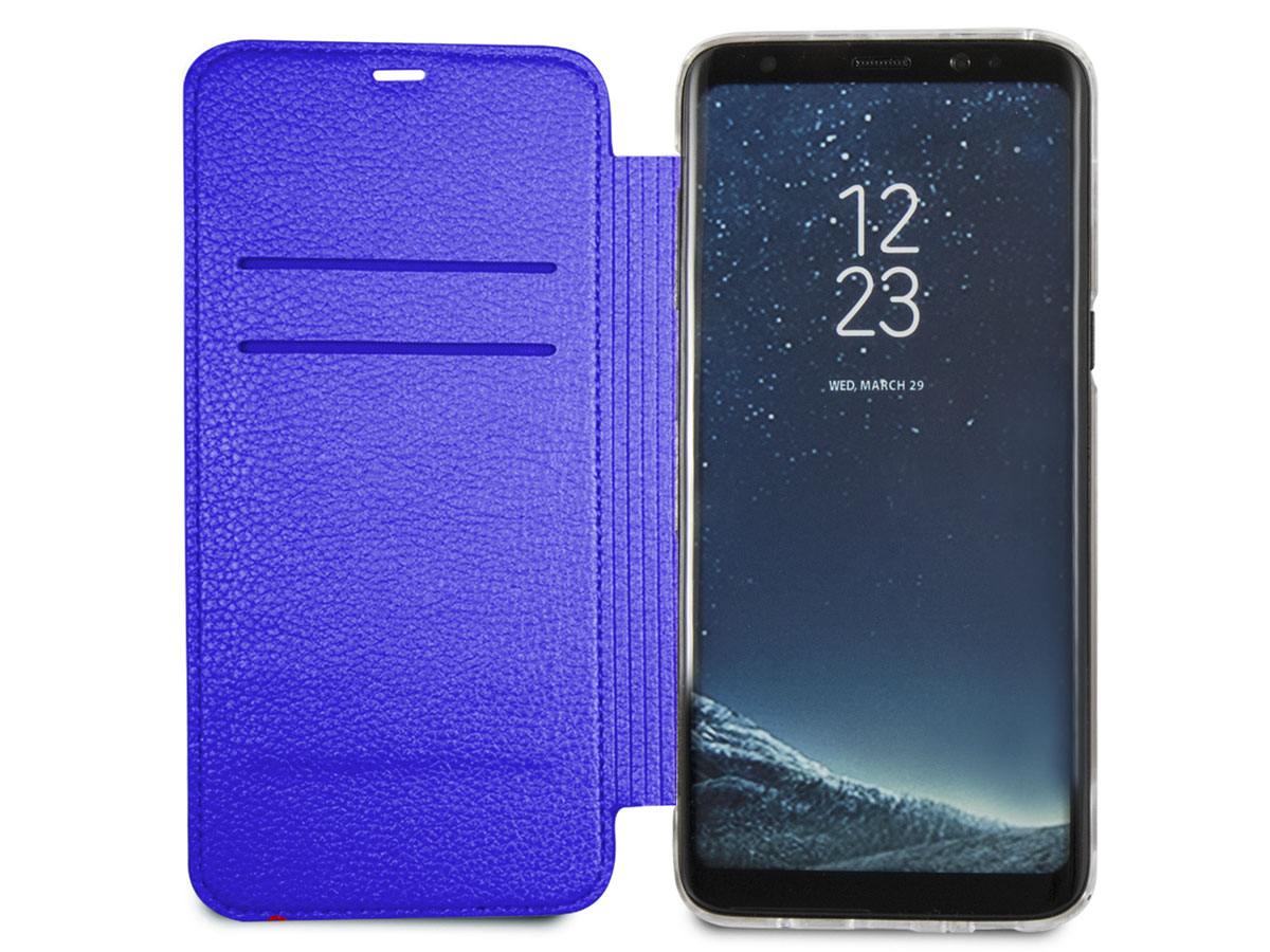 Guess Iridescent Bookcase Blauw - Galaxy S8 hoesje