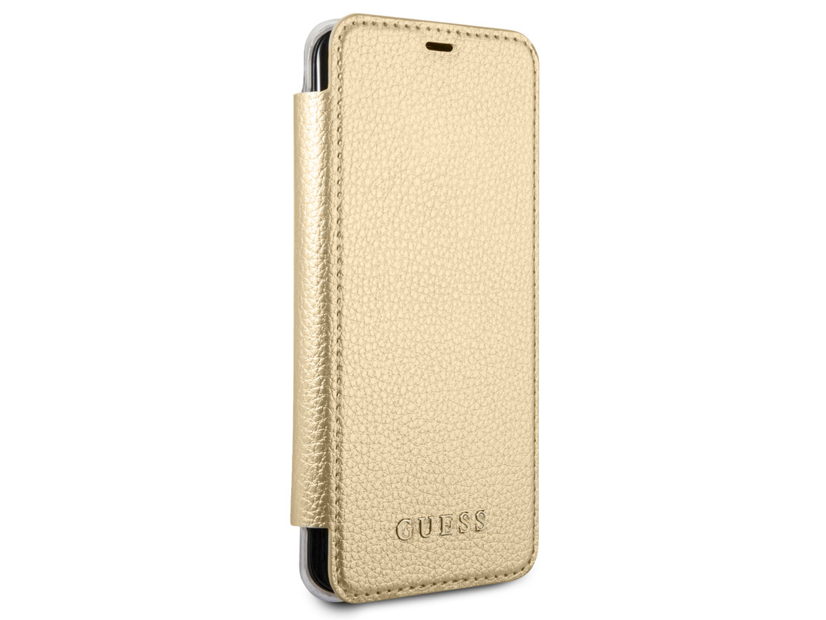 Guess Iridescent Bookcase Goud - Galaxy S8 hoesje