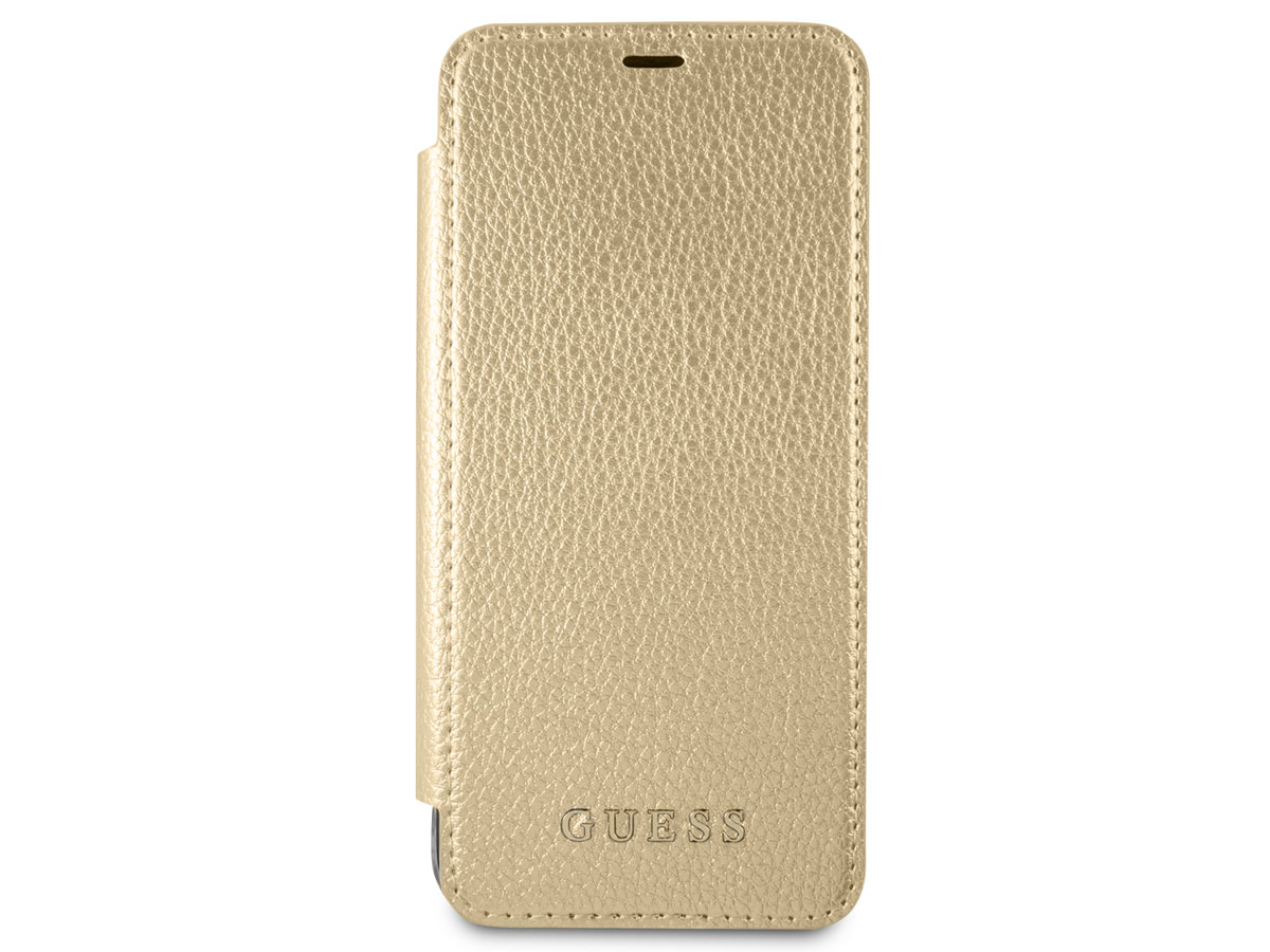 Guess Iridescent Bookcase Goud - Galaxy S8 hoesje