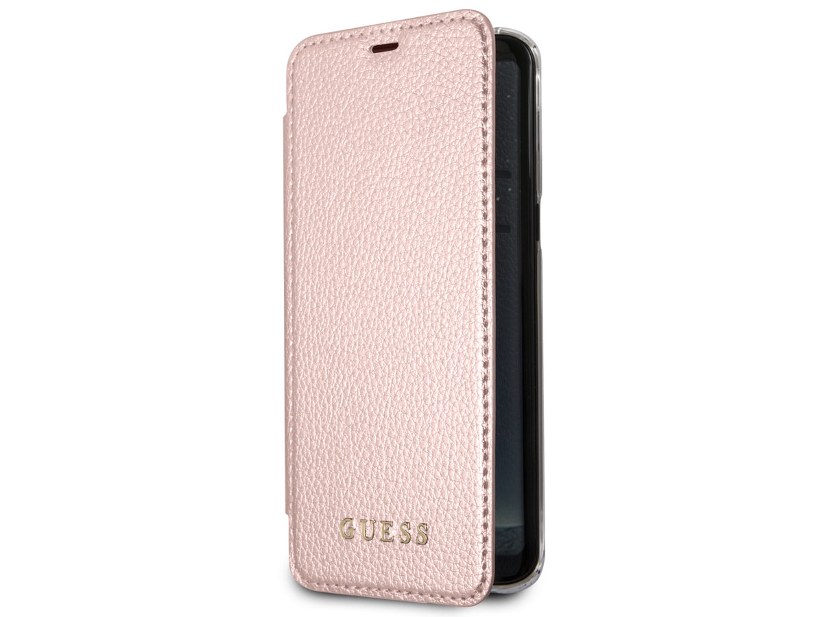 Guess Iridescent Bookcase Rosé - Galaxy S8 hoesje
