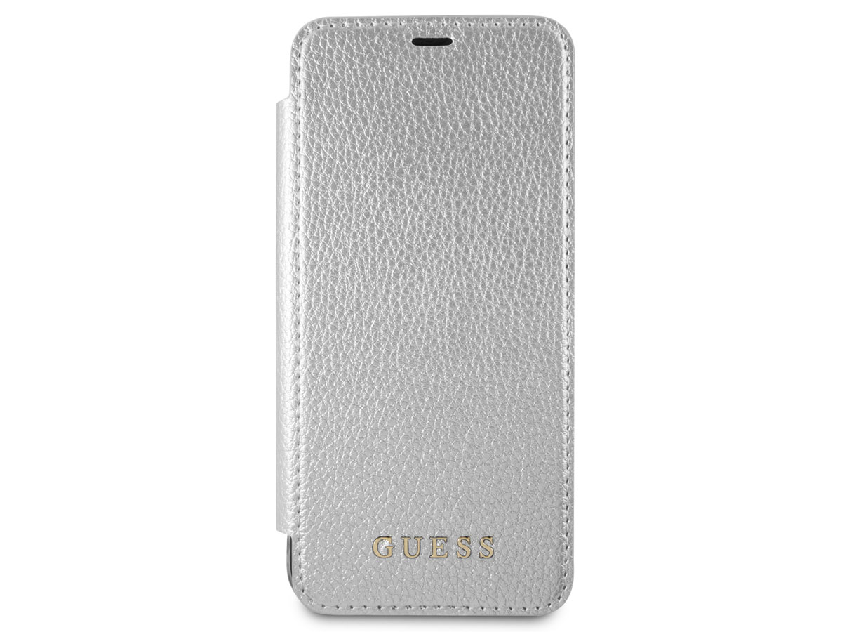 Guess Iridescent Bookcase Zilver - Galaxy S8 hoesje
