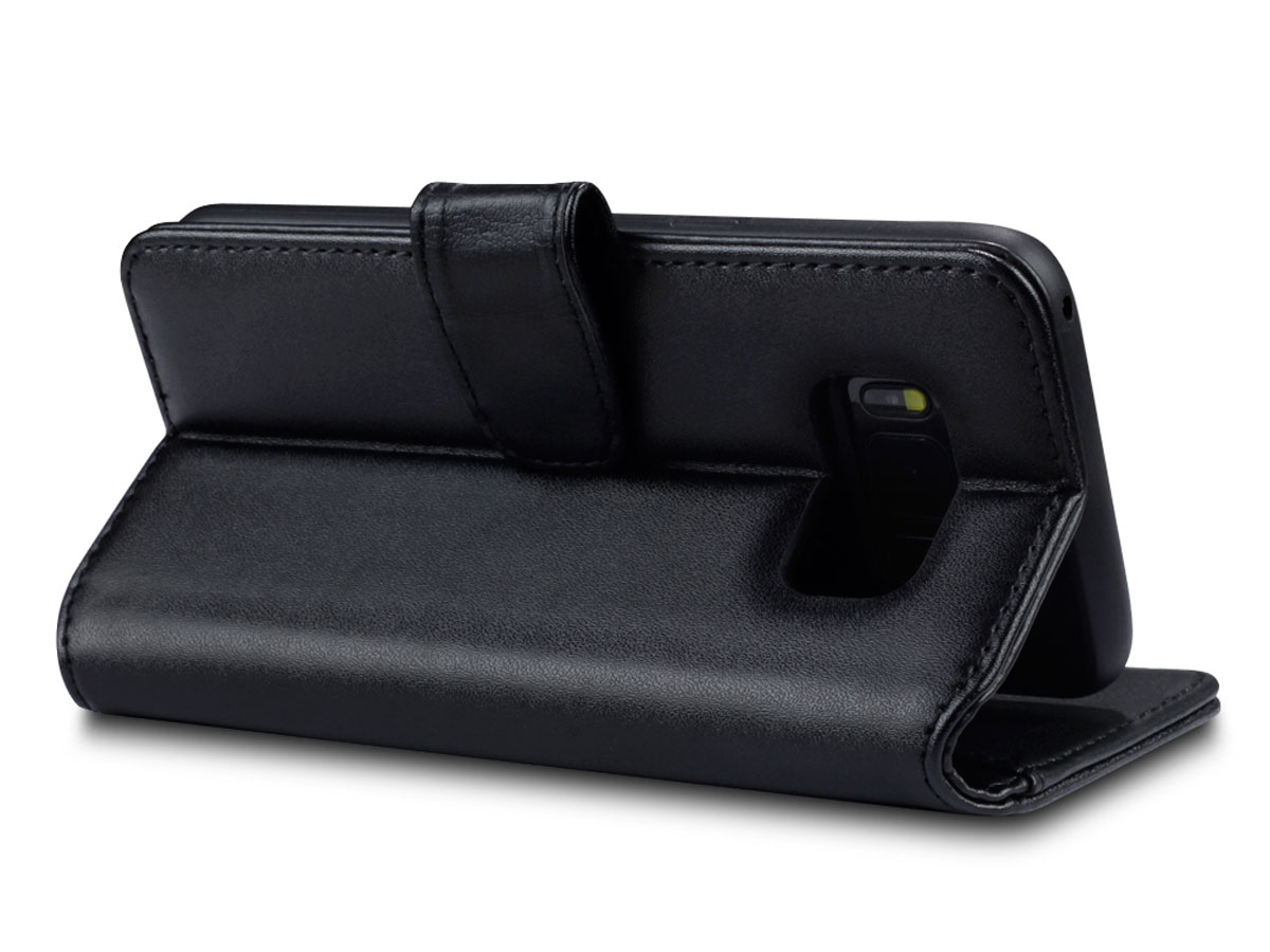 CaseBoutique Bookcase Zwart Leer - Samsung Galaxy S8 hoesje