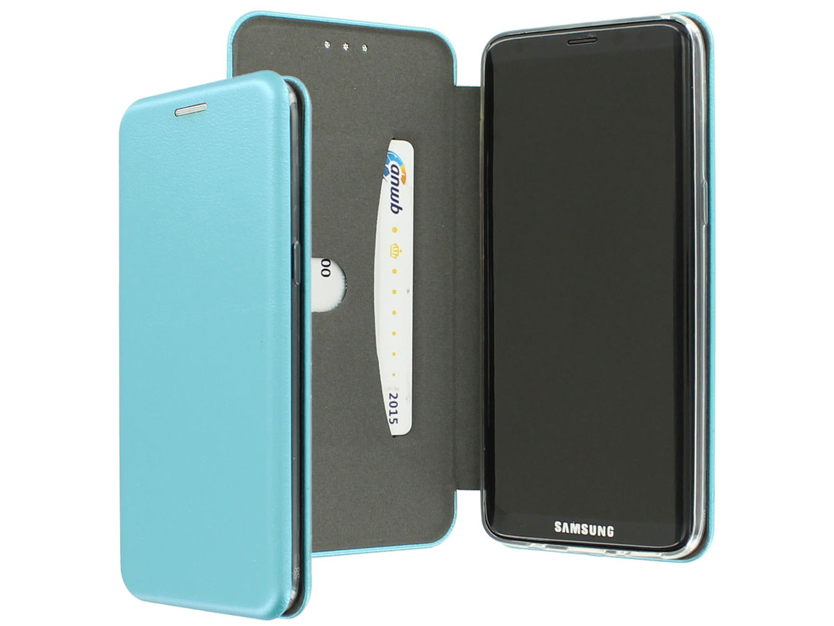 Elegance Bookcase Turquoise - Samsung Galaxy S8 hoesje
