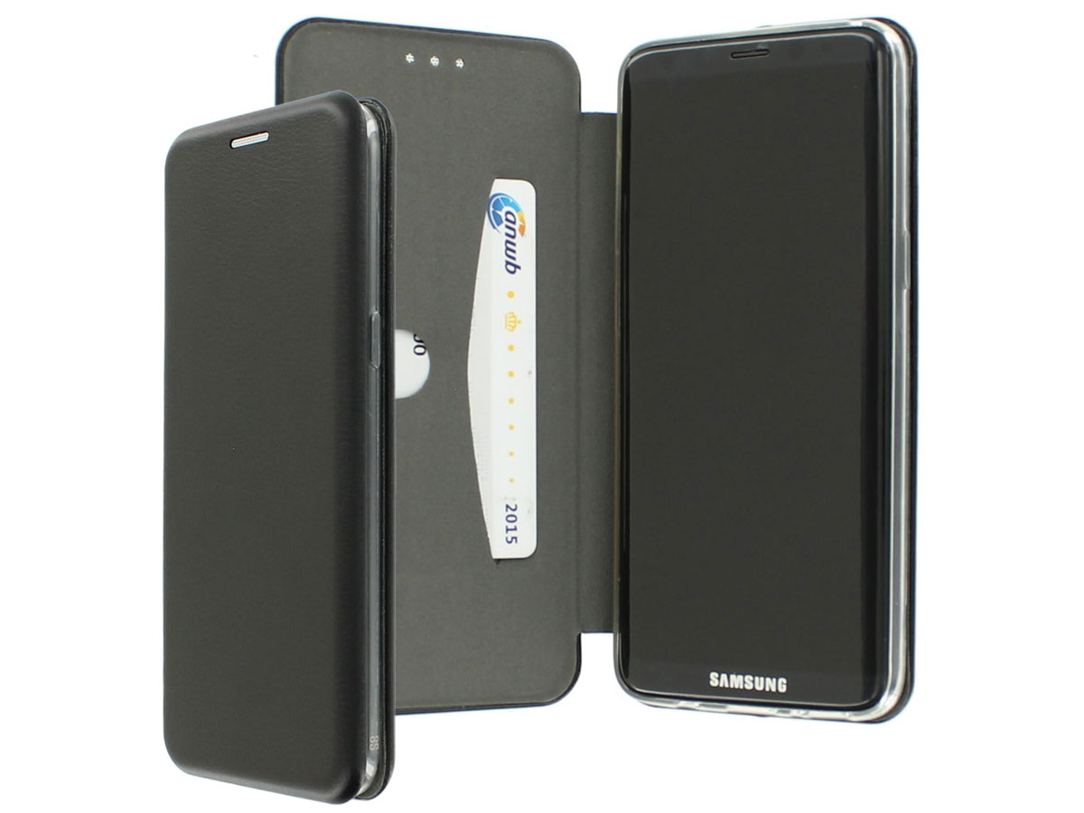 Elegance Bookcase Zwart - Samsung Galaxy S8 hoesje