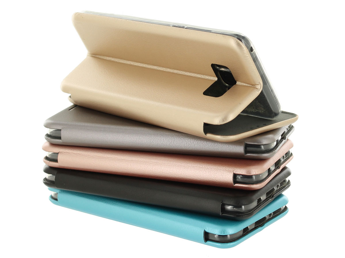 Elegance Bookcase Zwart - Samsung Galaxy S8 hoesje