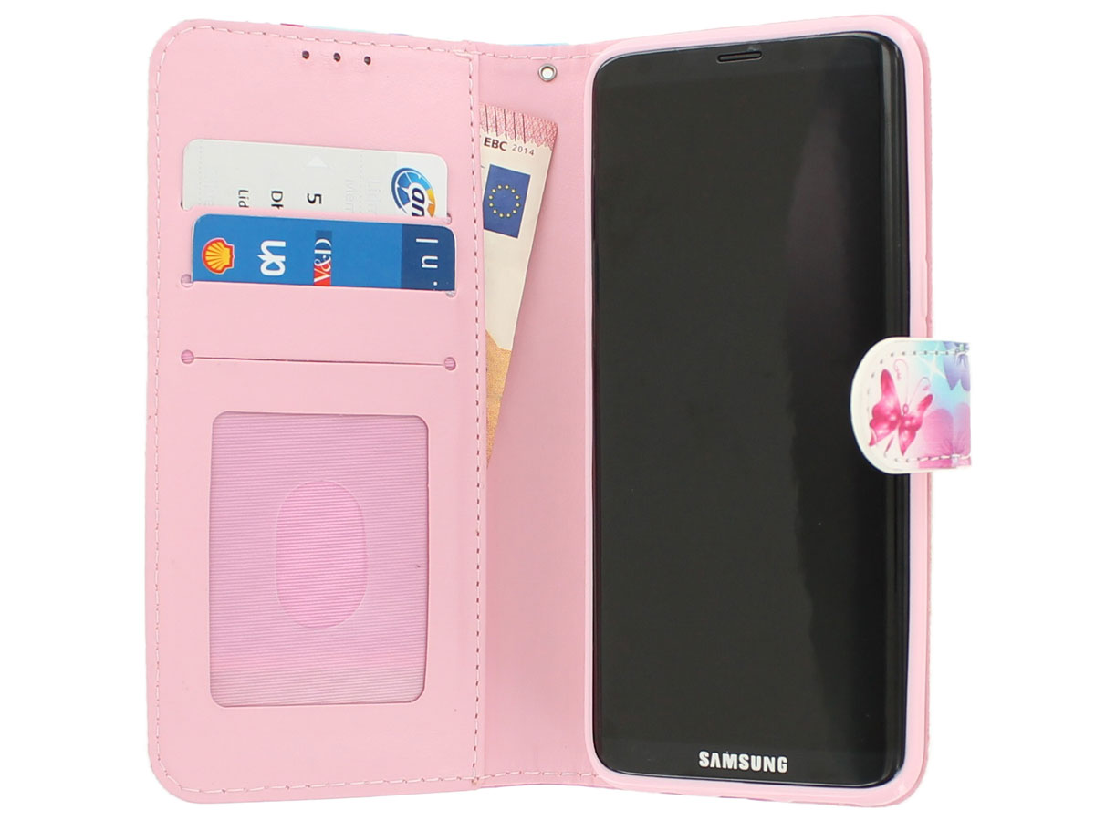 Butterflies Bookcase - Samsung Galaxy S8 hoesje