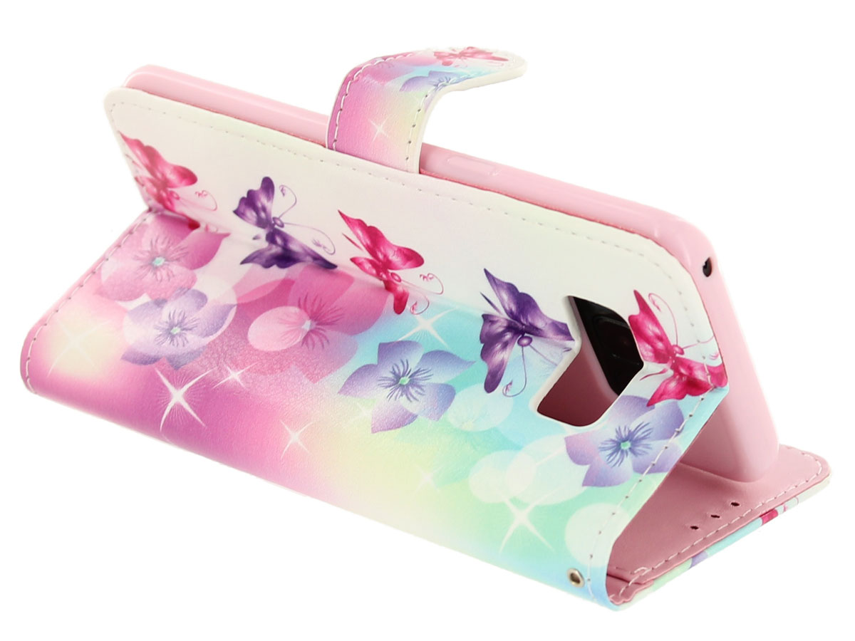 Butterflies Bookcase - Samsung Galaxy S8 hoesje