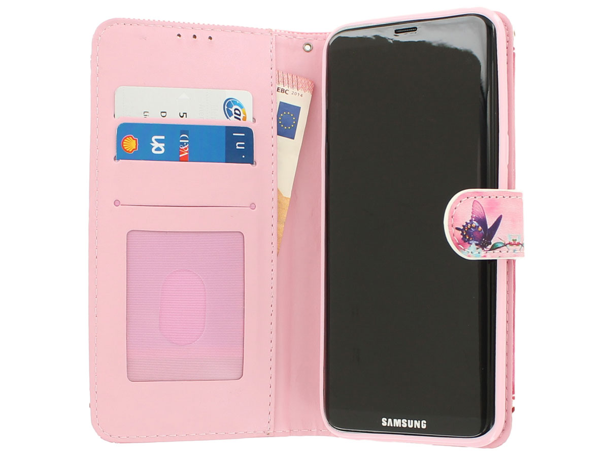 Butterfly Bookcase - Samsung Galaxy S8 hoesje