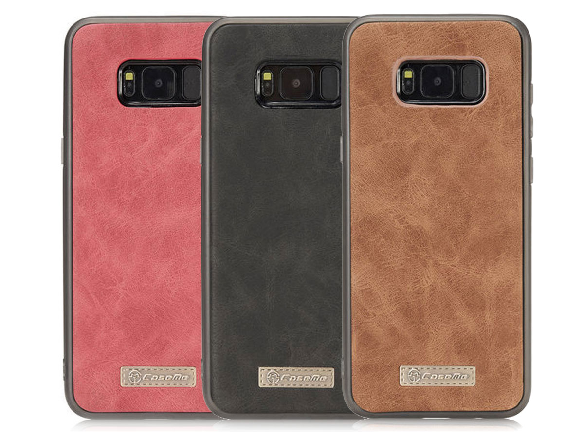CaseMe 2in1 Wallet Ritsvak Case Bruin - Samsung Galaxy S8 Hoesje