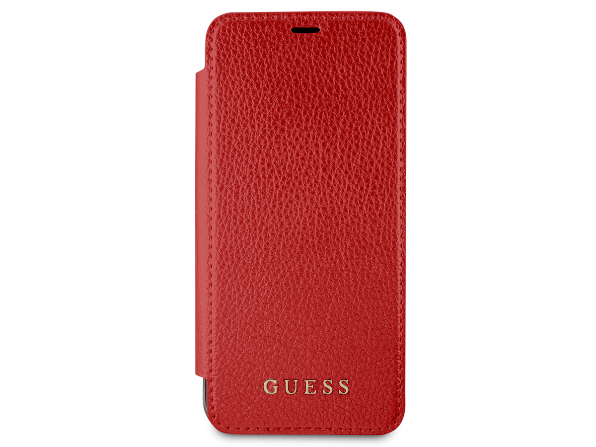 Guess Iridescent Bookcase Rood - Galaxy S8+ hoesje