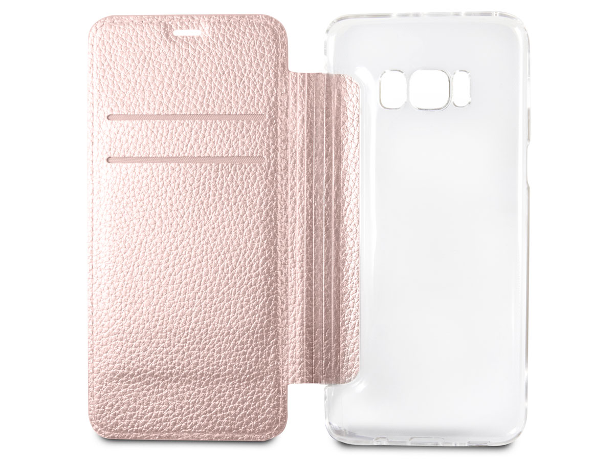 Guess Iridescent Bookcase Rosé - Galaxy S8+ hoesje