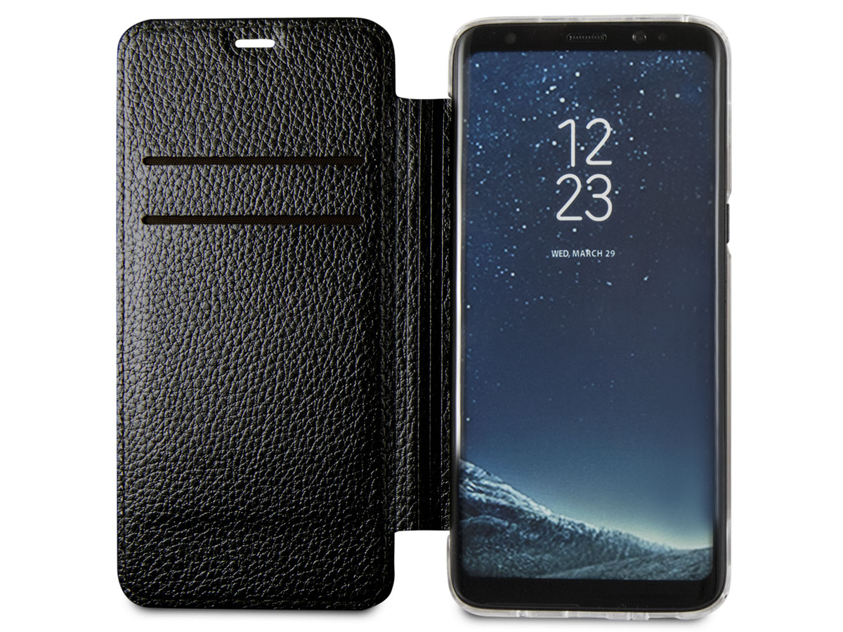 Guess Iridescent Bookcase Zwart - Galaxy S8+ hoesje
