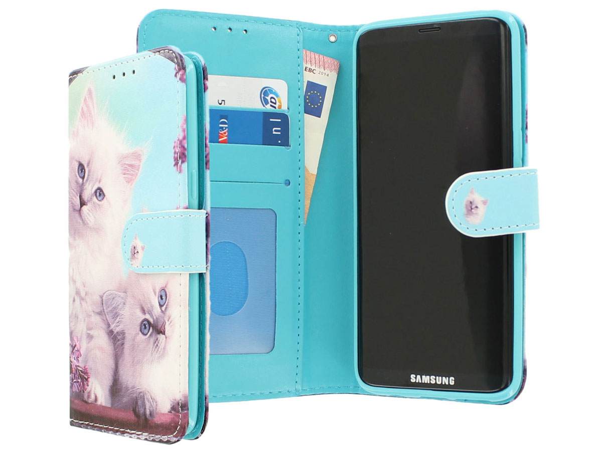 Poezen Bookcase - Samsung Galaxy S8+ hoesje