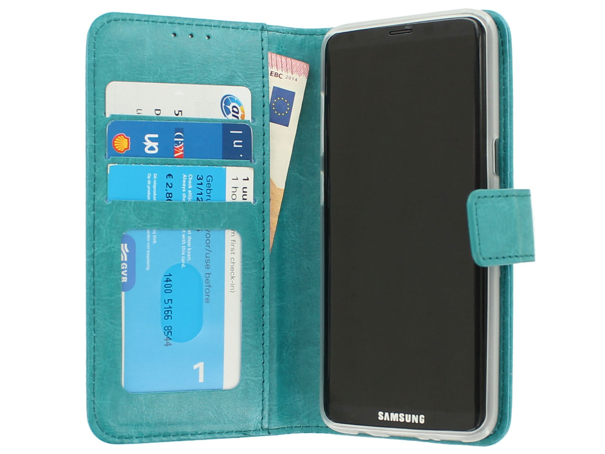 Bookcase Turquoise - Samsung Galaxy S8+ hoesje
