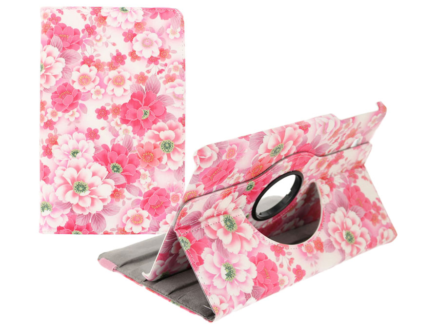 Floral Stand Case - Samsung Galaxy Tab E 9.6 Hoesje