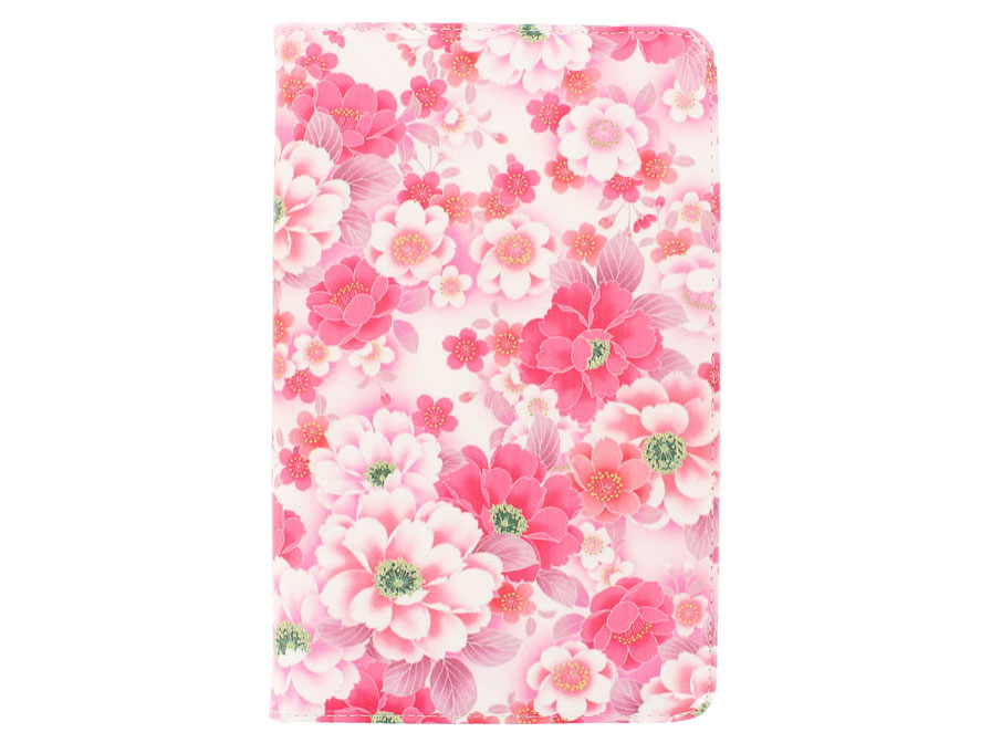 Floral Stand Case - Samsung Galaxy Tab E 9.6 Hoesje