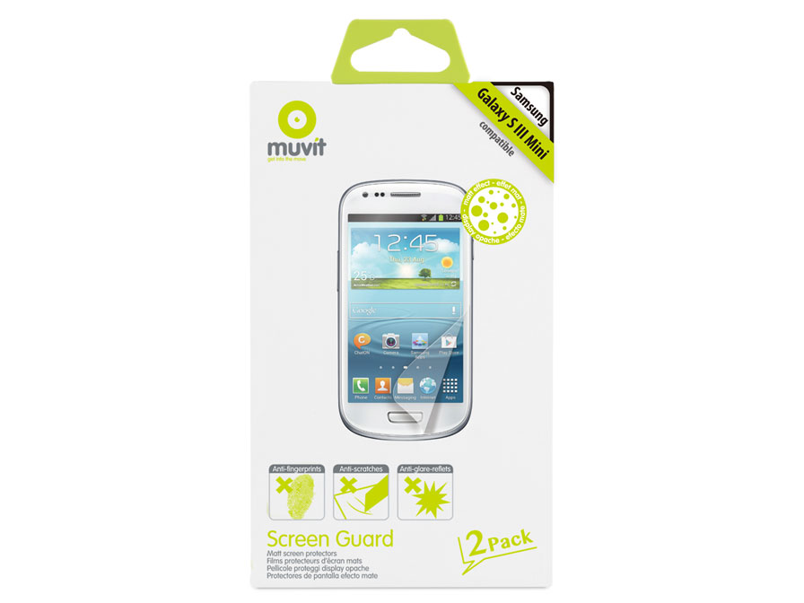Muvit Screenprotector Matte 2-pack voor Samsung Galaxy S3 Mini