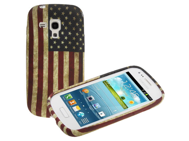 USA Vintage Flag TPU Case Samsung Galaxy S3 Mini