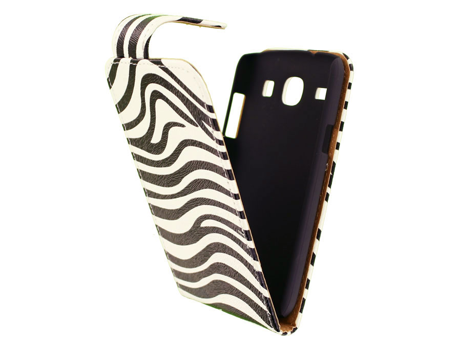 Zebra Flip Case - Samsung Galaxy Core i8260 Hoesje