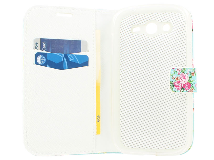 Flower Book Case Samsung Galaxy Grand Neo (Plus) hoesje