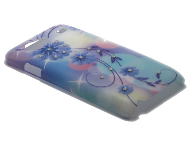 Crystals ''Pastel Flowers'' Hard Case Samsung Galaxy S Advance (i9070)