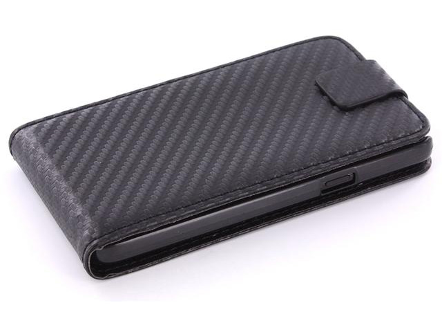 Carbon Leather Flip Case Samsung Galaxy S2 i9100