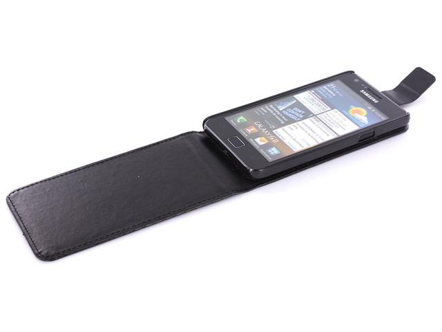 Carbon Leather Flip Case Samsung Galaxy S2 i9100