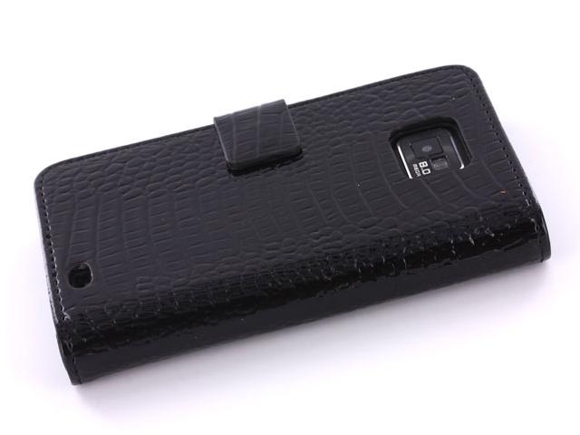 Croco Side Flip Case Hoes Samsung Galaxy S2 i9100