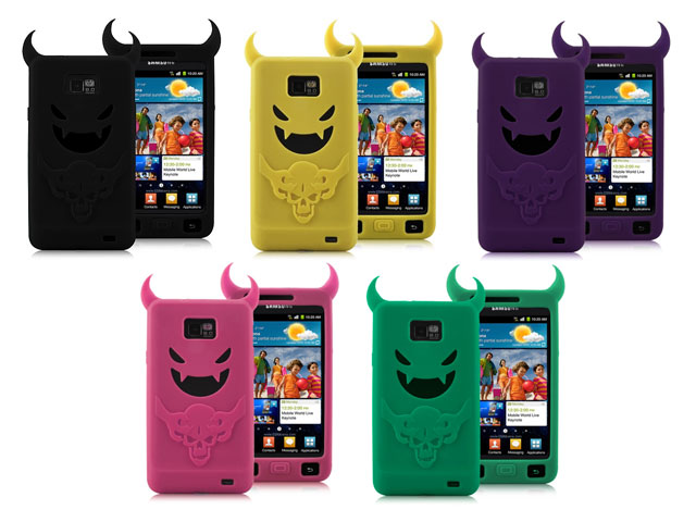 Devil Silicone Skin Case Hoesje voor Samsung Galaxy S2 i9100