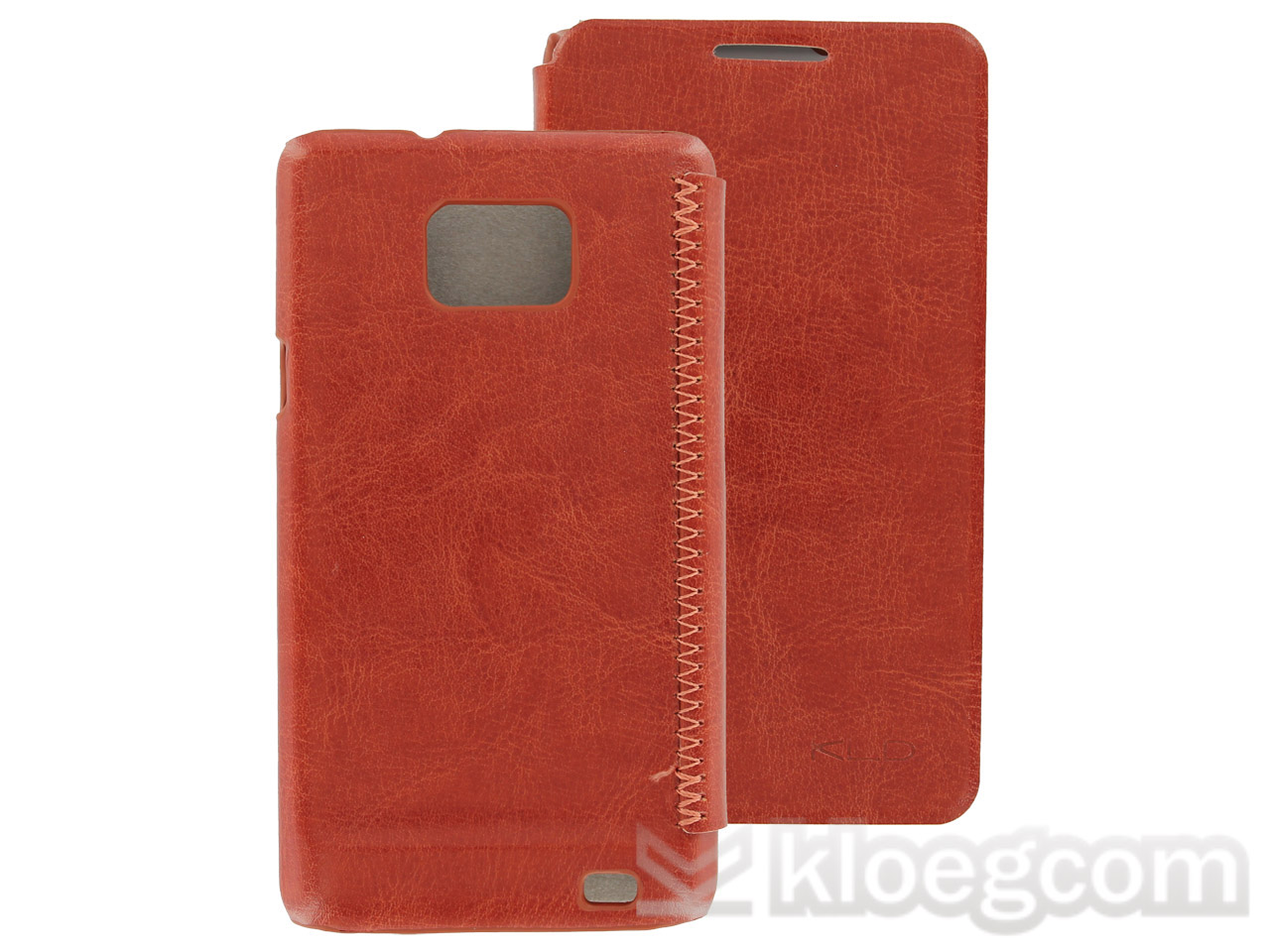 KLD Enland Series Cognac Sideflip Case Samsung Galaxy S2