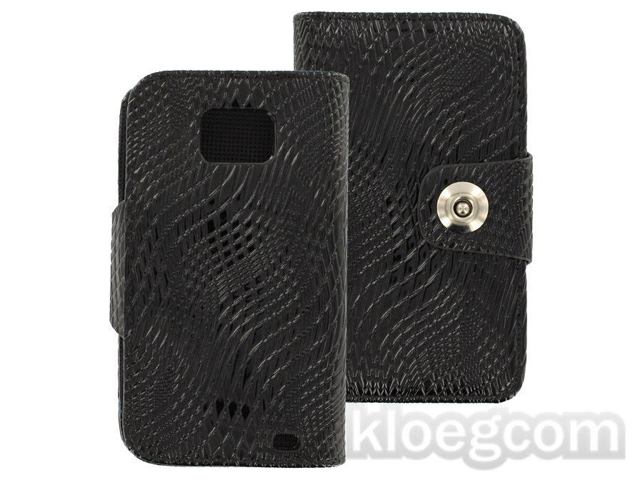 Luxury Snake Wallet Sideflip Hoesje voor Samsung Galaxy S2 (Plus)