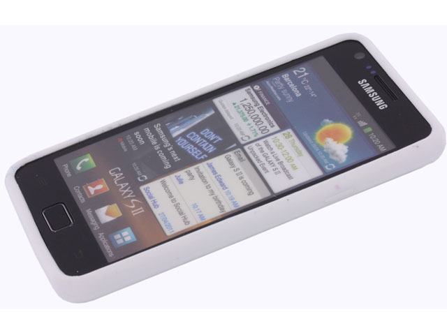Blue Flowers TPU Case Hoesje Samsung Galaxy S2
