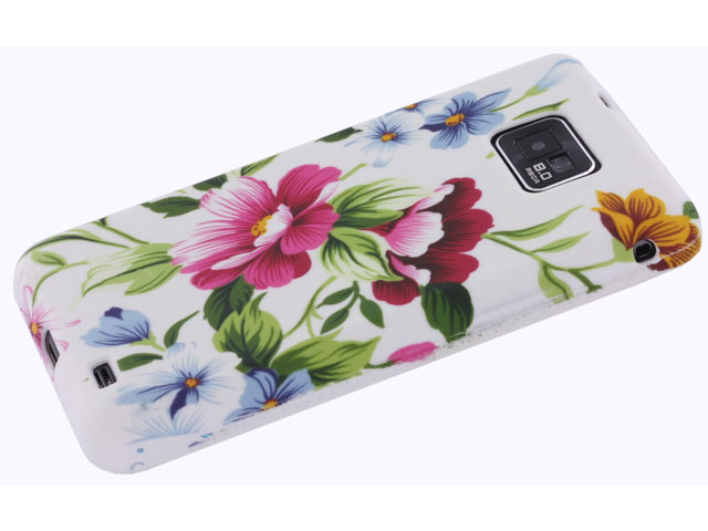 Elegant Flowers TPU Case Hoesje Samsung Galaxy S2