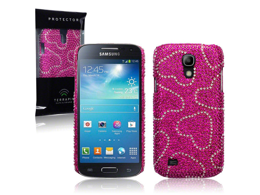 CaseBoutique Hearts Diamante Case Hoesje voor Samsung Galaxy S4 Mini