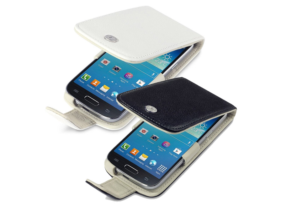 CaseBoutique Leren Topflip Case Hoesje voor Samsung Galaxy S4 Mini