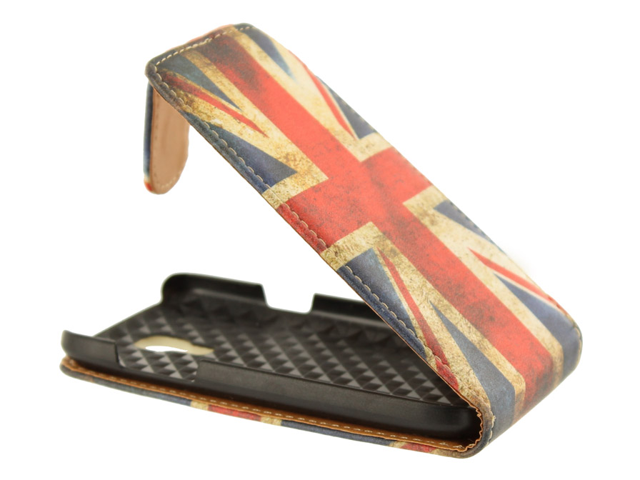 Great Brittain Vintage Flip Case voor Samsung Galaxy S4 Mini