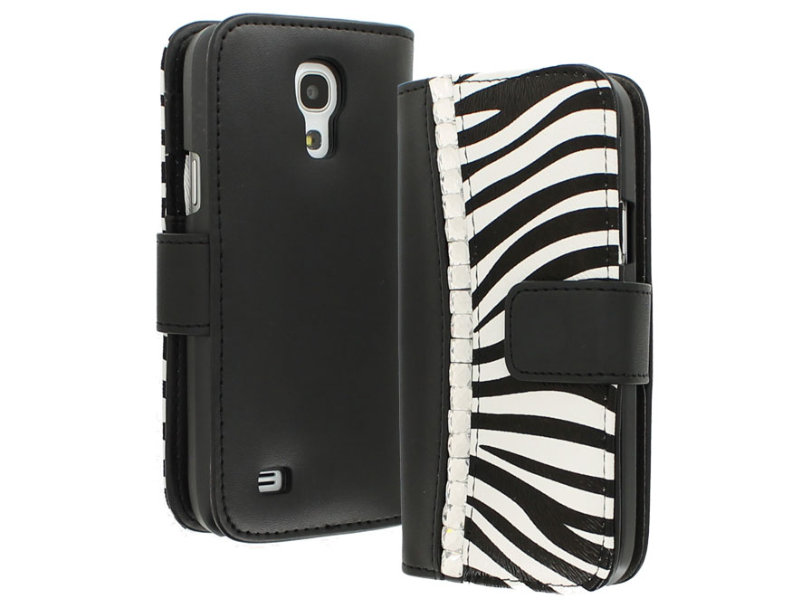 Zebra Elegant Wallet Case - Hoesje voor Samsung Galaxy S4 mini