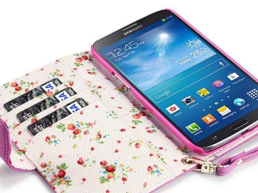 CaseBoutique Wallet Case met Bloemmotief Voering Samsung Galaxy Mega 6